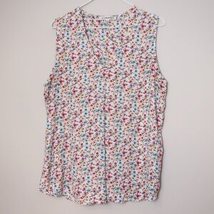 Lex & Madison Floral Sleeveless Tank Top Blouse